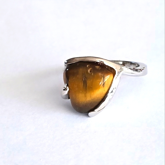 Jewelry - TIGEREYE TITANIUM FOREVER WEAR SILVER NEW SIZE 6 ELEVATE YOUR STYLE RING